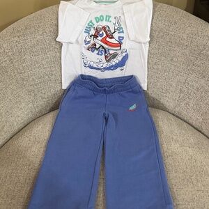 Nike Tee and Fleece Pants Set